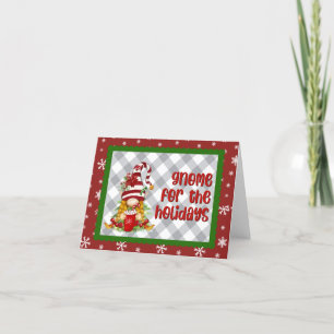 Gnome for Holidays Card Dankeskarte
