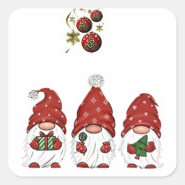 "Gnome for the Holidays"-Aufkleber Quadratischer Aufkleber