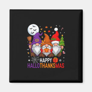 Gnome Frohes Hallothanksgiving Lustiges Halloween Magnet