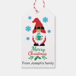 Gnome fröhliche Weihnachten Geschenkanhänger