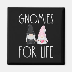 Gnome für das Leben Funny Wedding Gnome Bride Groo Magnet