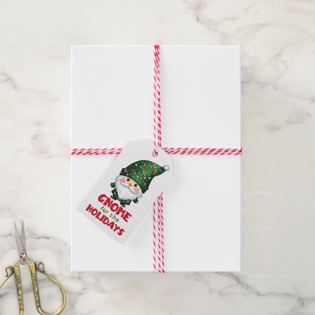 Gnome für den Urlaub Funny & Adorge Weihnachten Geschenkanhänger (Mit Garn)