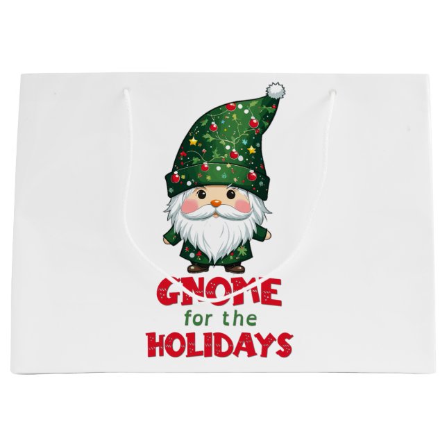 Gnome für den Urlaub Funny & Adorge Weihnachten Große Geschenktüte (Vorderseite)