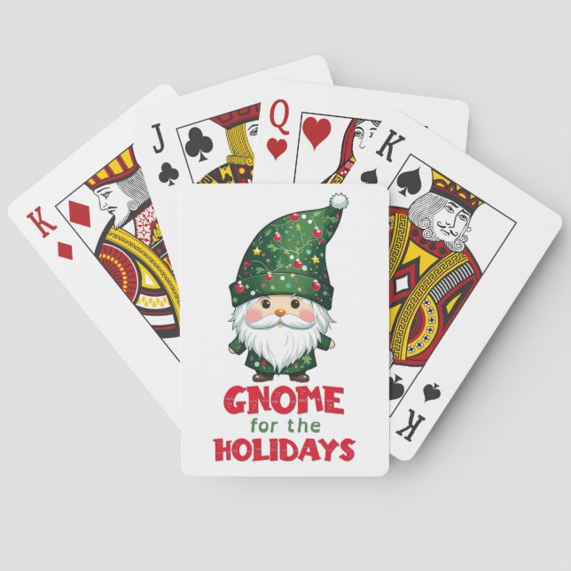 Gnome für den Urlaub Funny & Adorge Weihnachten Spielkarten (Rückseite)