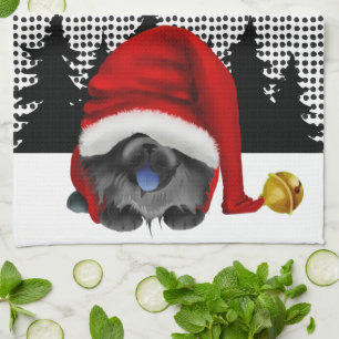 GNOME FÜR DIE CHOWLIDAYS schwarzes CHOW-Küchenhand Geschirrtuch