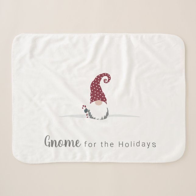 Gnome für Holidays skandinavisches Design Sherpadecke (Vorderseite (Horizontal))
