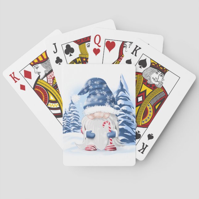 Gnome für Weihnachten T - Shirt Spielkarten (Rückseite)