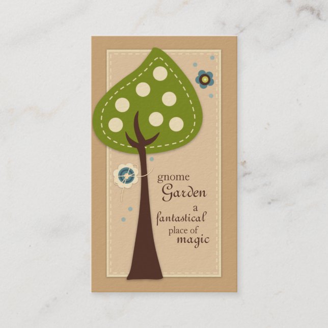 Gnome Garden Business Cards Visitenkarte (Vorderseite)