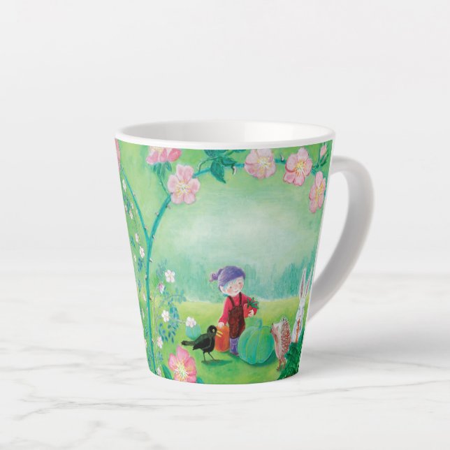 Gnome-Gärtner, Blackbird, Igel und Weißer Kaninche Milchtasse (Rechte Ecke)