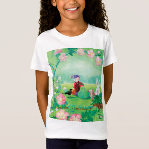 Gnome-Gärtner, Blackbird, Igel und Weißer Kaninche T-Shirt