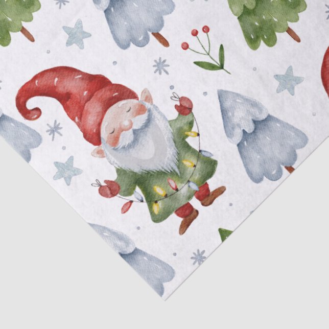 Gnome Geschenktücher Papier Weißes Wasserfarbe (Detail)