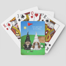 Gnome Golf Wedding Honeymoon Classic Spielkarten