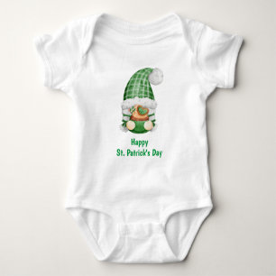 Gnome Green Niedlich Adorable St. Patrick's Day Baby Strampler