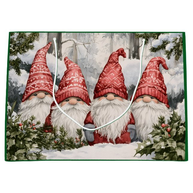 Gnome Große Geschenktüte (Vorderseite)