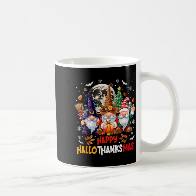 Gnome Hallothanksmas Halloween Thanksgiving Christ Kaffeetasse (Rechts)