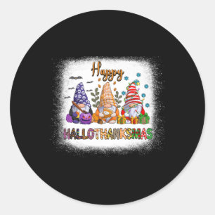 Gnome Halloween Erntedank Weihnachtsfest Hallo Runder Aufkleber