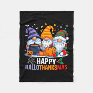 Gnome Halloween Erntedankfest Weihnachten Frohe Ha Fleecedecke