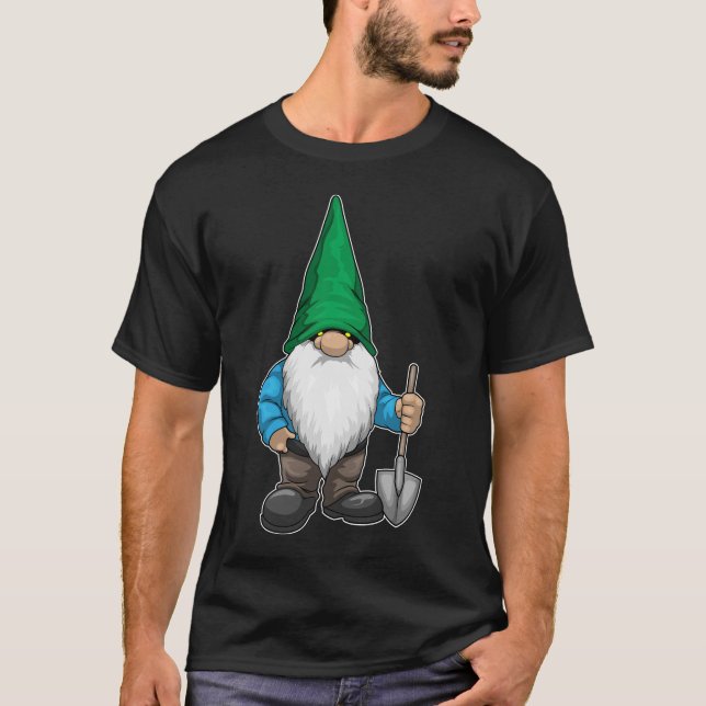 Gnome Halloween Shovel T-Shirt (Vorderseite)