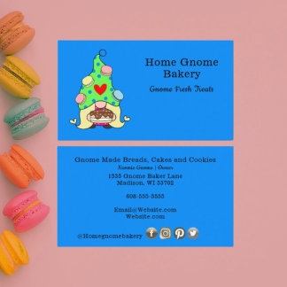 Gnome Heimat Bäckerei Konditorei Gebäck und Lecker Visitenkarte