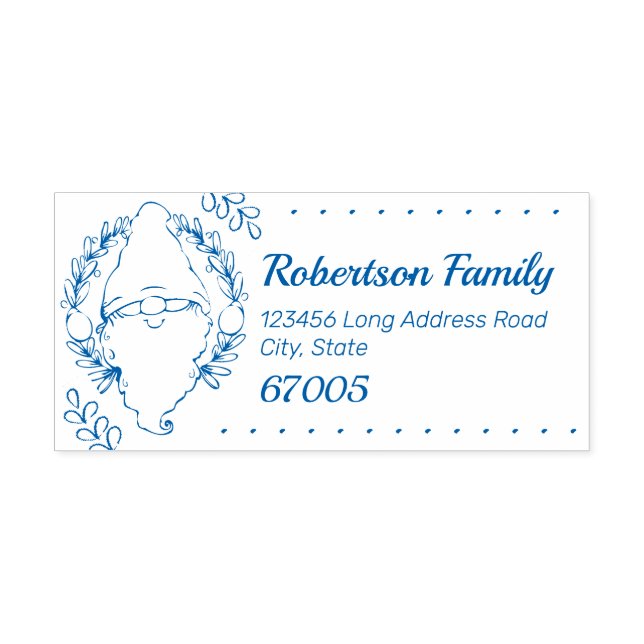 Gnome Holiday Mailadresse Familienname Permastempel (Design)