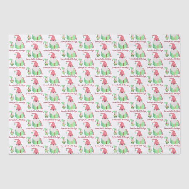 Gnome Holiday Tissue Paper Seidenpapier (Vorderseite)