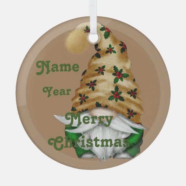 Gnome Holiday Weihnachtsschmuck (Vorderseite)