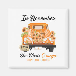 Gnome im November tragen wir Orange Ribbon Crps Aw Magnet