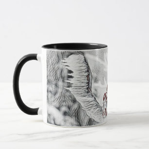 Gnome im Schnee Aquarellbild Tasse