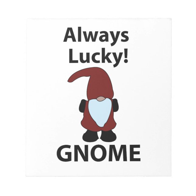 Gnome Immer glücklich Gnome Notizblock (Vorderseite)