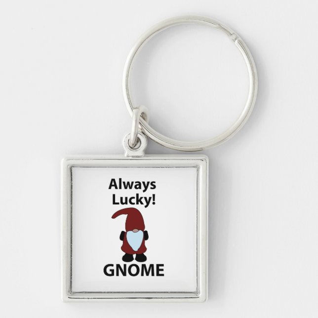 Gnome Immer glücklich Gnome Schlüsselanhänger (Vorne)