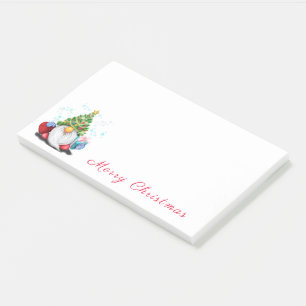 Gnome in Christmas Tree Hat Post it Notes Post-it Klebezettel