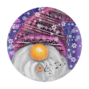 Gnome in der Lila Weihnachtsabteilung Schneidebrett