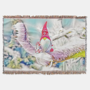 Gnome in der Schneewasserfarbe Decke