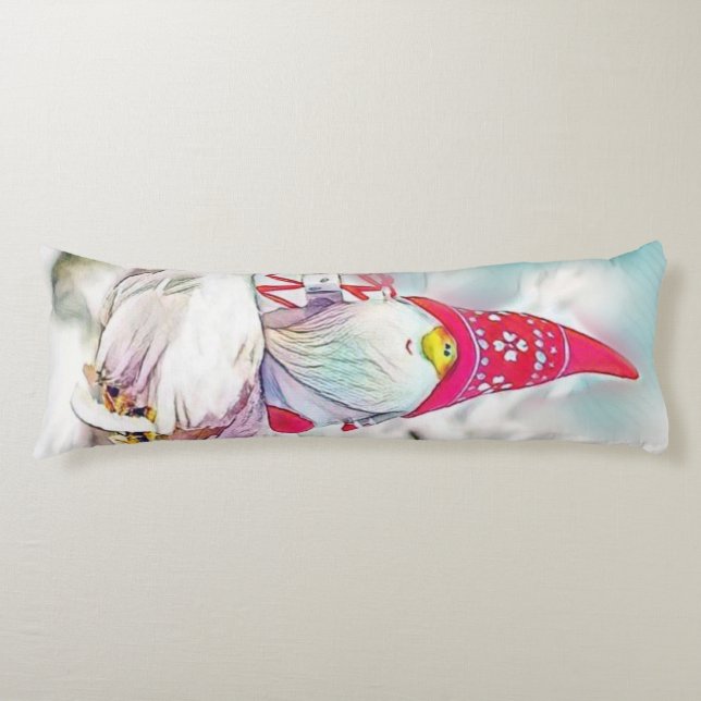 Gnome in der Schneewasserfarbe Seitenschläferkissen (Vorderseite)
