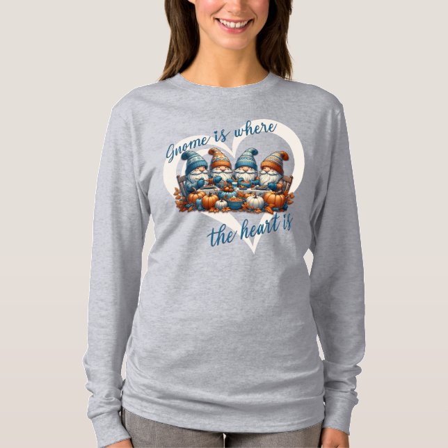 Gnome ist das Herz | Fall Gnome T-Shirt (Vorderseite)