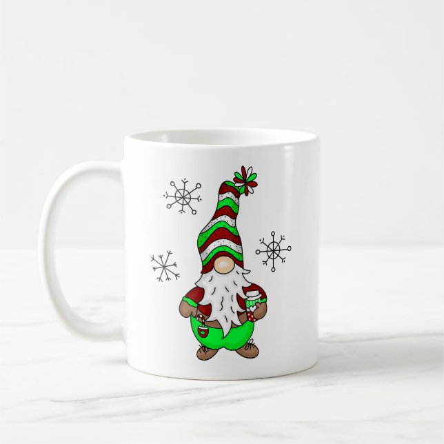 Gnome ist dort, wo der Kaffee ist | Niedliche Weih Kaffeetasse (Links)