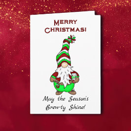 Gnome ist dort, wo der Kaffee ist | Niedliche Weih Karte