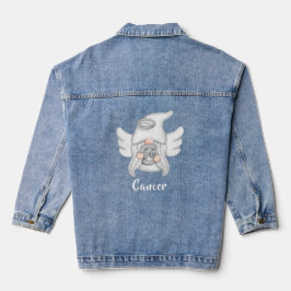 Gnome Krebs Zodiac Astrologie Signatur Angel Women Jeansjacke