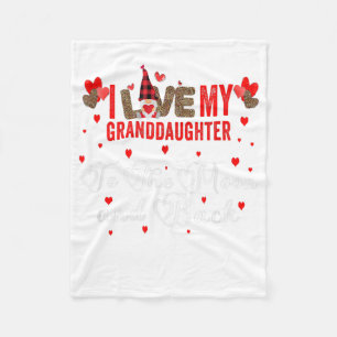 Gnome Leopard Valentinstag Liebe Meine Enkelin Fleecedecke