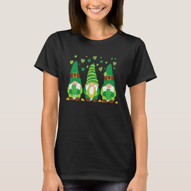 Gnome Leprechaun Green Gnomes Tomte St Patrick's D T-Shirt (Vorderseite)