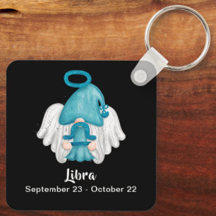 Gnome Libra Astrologie Signaturengel Schlüsselanhä Schlüsselanhänger