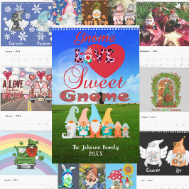Gnome Liebe Sweet Gnome Familienname Jahreszeit Ur Kalender