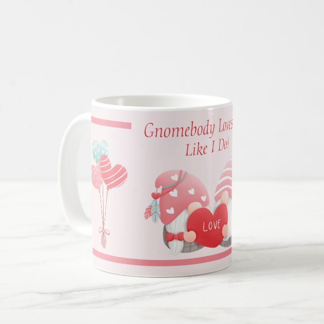 Gnome Lieben Sie wie ich - Gnome Couple Kaffeetasse (Vorderseite Links)