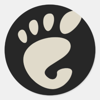 GNOME - Linux - OSS FSF Runder Aufkleber