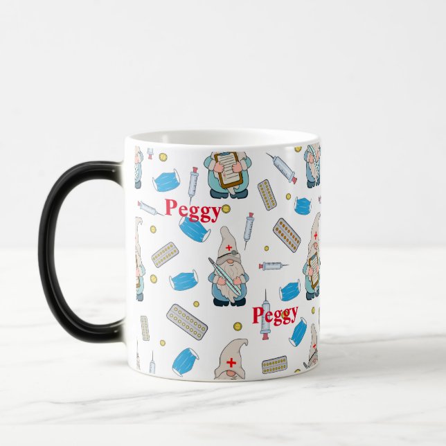 Gnome Médicale café Mug Infirmière médecin (Gauche)