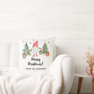 Gnome Merry Christmas Throw Pillow Gift Kissen