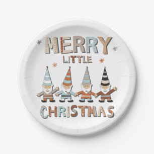 Gnome Merry Little Christmas Party Pappteller