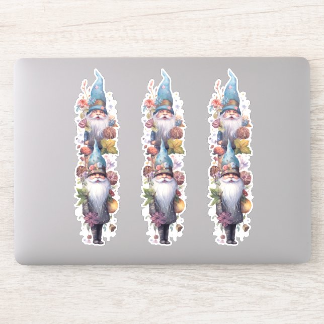 Gnome mit blauen Hüten Aufkleber (Computer)