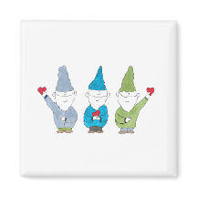 Gnome mit Herzen Magnet