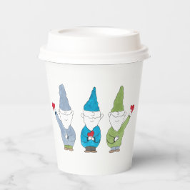 Gnome mit Herzen Pappbecher